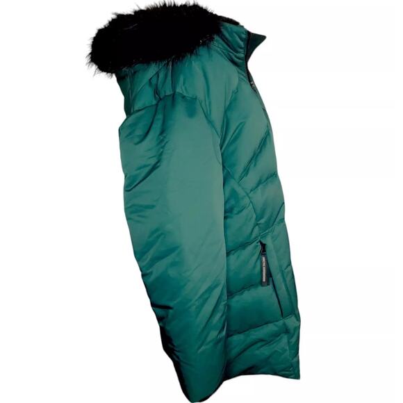 Arctic Expedition Curved Hem Down Parka Hooded in Emerald NWT Size XS - Picture 5 of 5